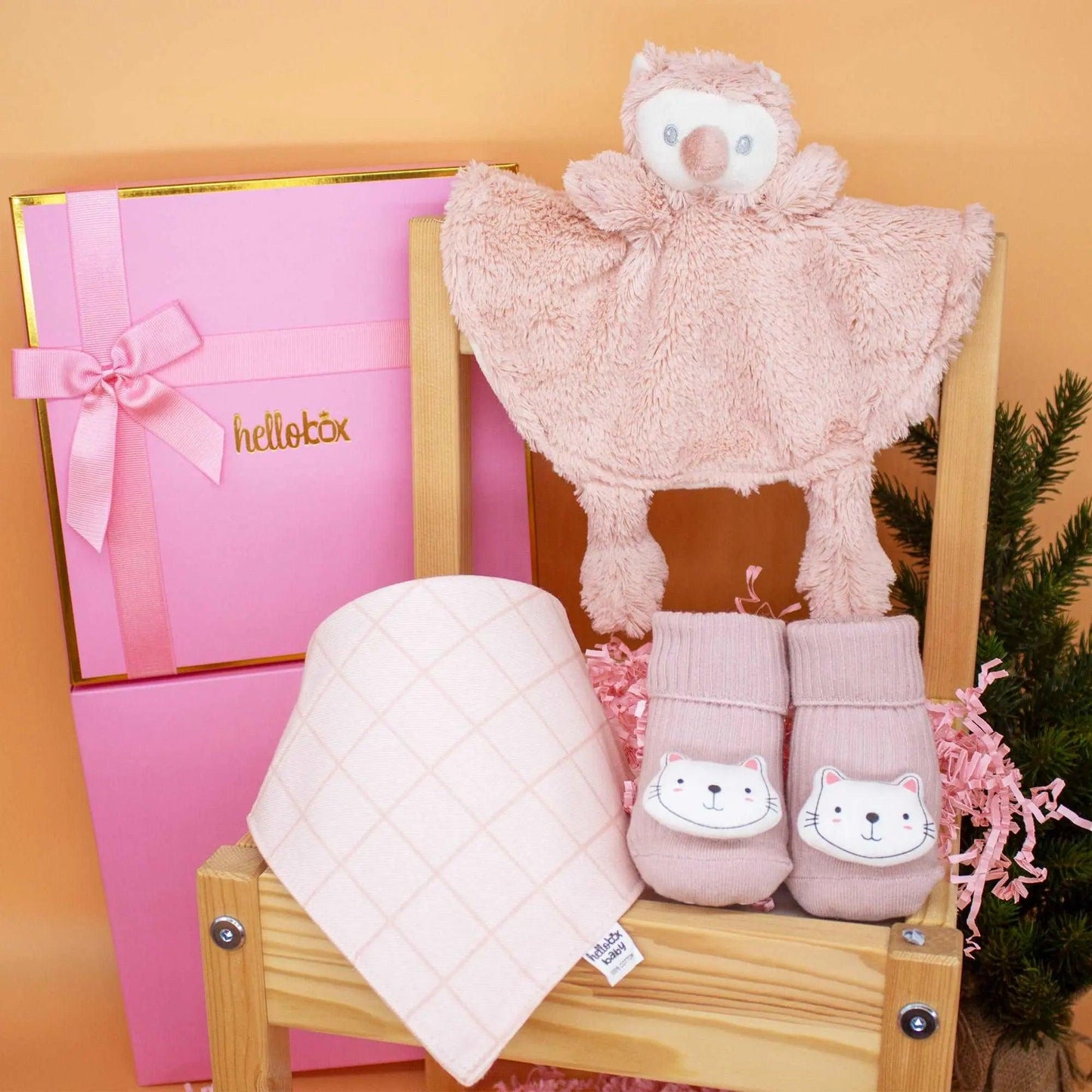 Baby Geschenk zur Geburt Mädchen - Schmusetuch, Anti-Rutsch Erstlingssöckchen (Rosa)-6