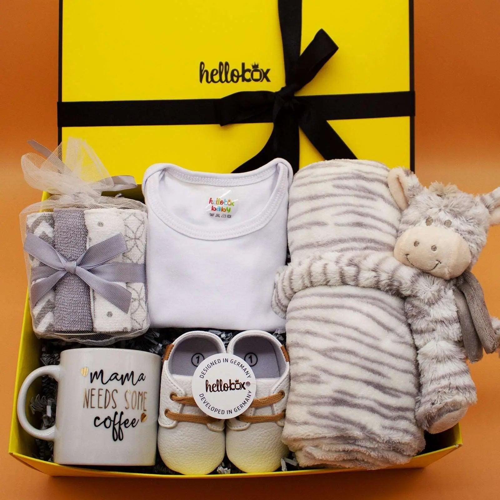 Hellobox Baby Geschenke zur Taufe , Neugeborene geschenkset mit Babydecke, Kuscheltier (17 Teile) (weiss) Junge & Mädchen-3