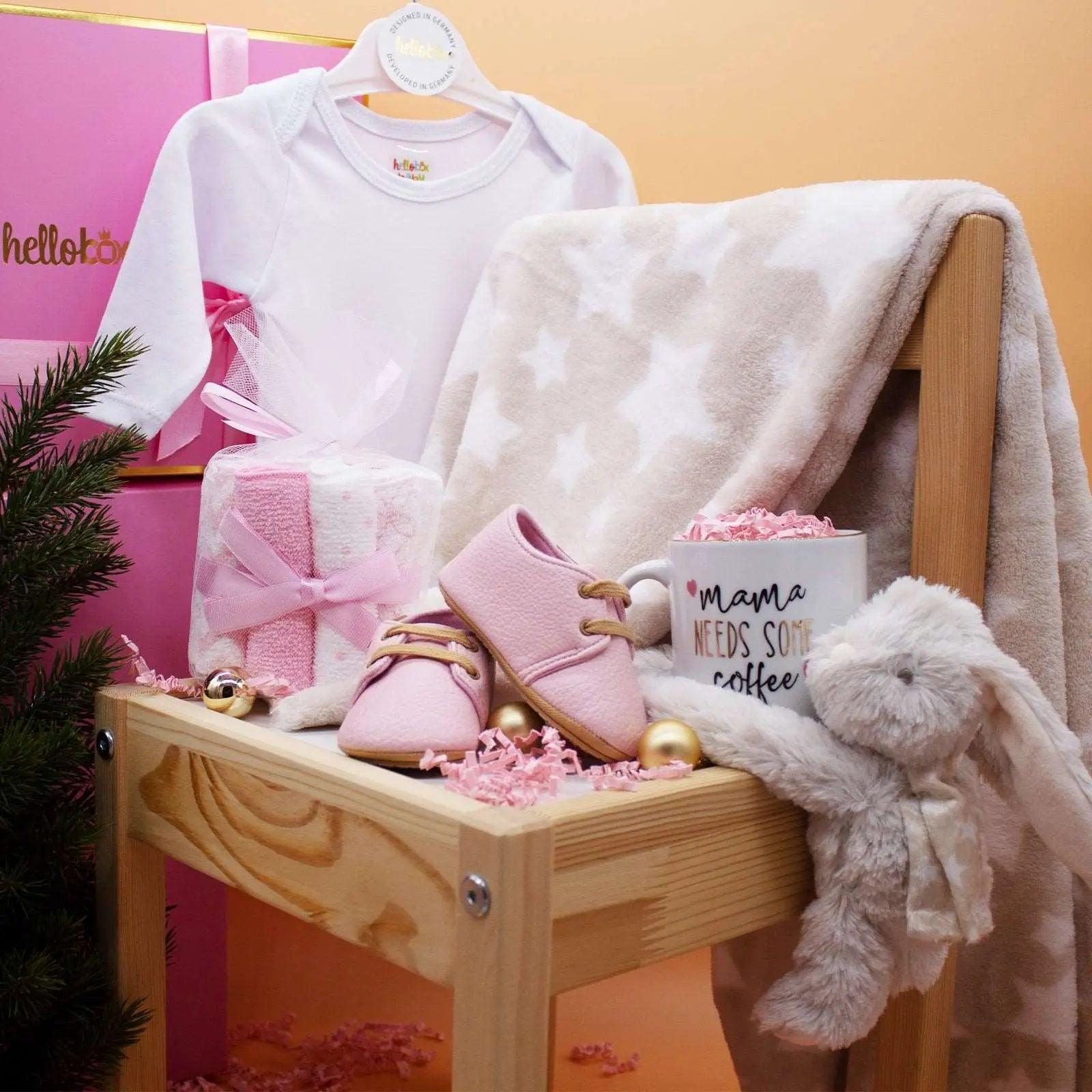 Hellobox Geschenk neugeborenes mit Babydecke, Kuscheltier (17 Teile) (Rosa) Mädchen-6